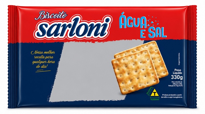 BISC SARLONI 330G AGUA E SAL