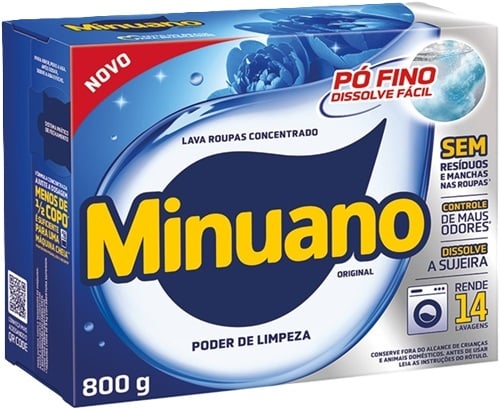 LAVA ROUPAS EM PO MINUANO CX 800G AZUL