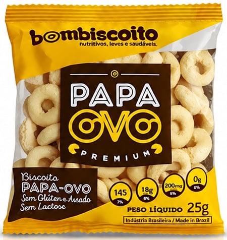 BOMBISCOITO PAPA OVO 25G PREMIUM
