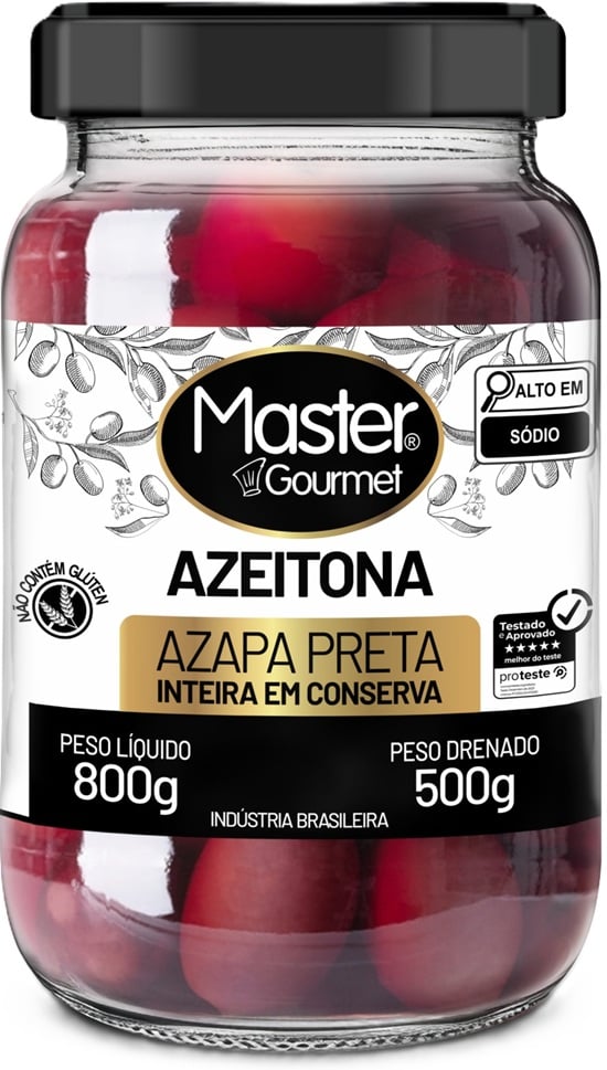 AZEITONA GORDAL VD MASTER COM CAROÇO 500G