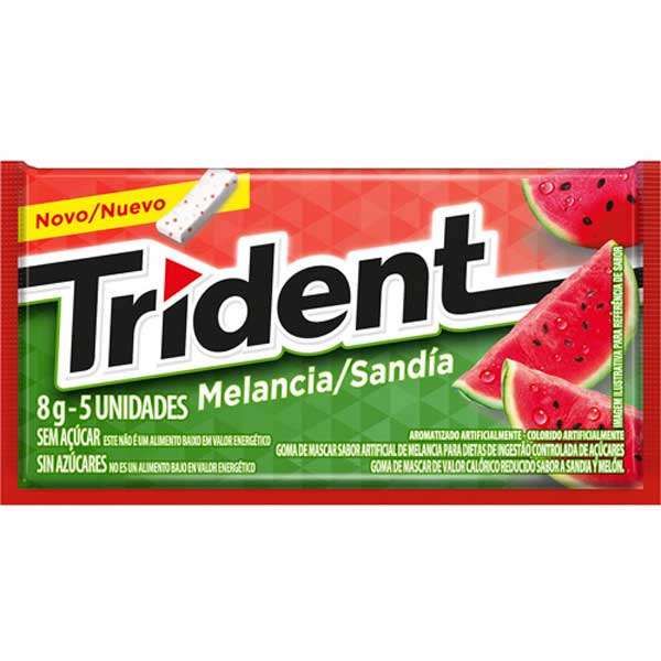 CHICLE TRIDENT MELANCIA 