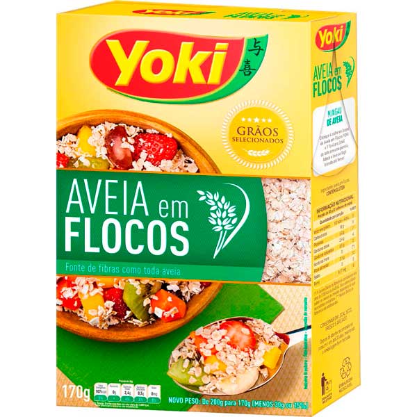 AVEIA YOKI 170G FLOCOS TRADICIONAL AVEIA YOKI 170G FLOCOS TRADICIONAL