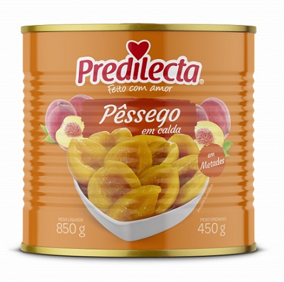 PESSEGO EM CALDA PREDILECTA LATA 450G