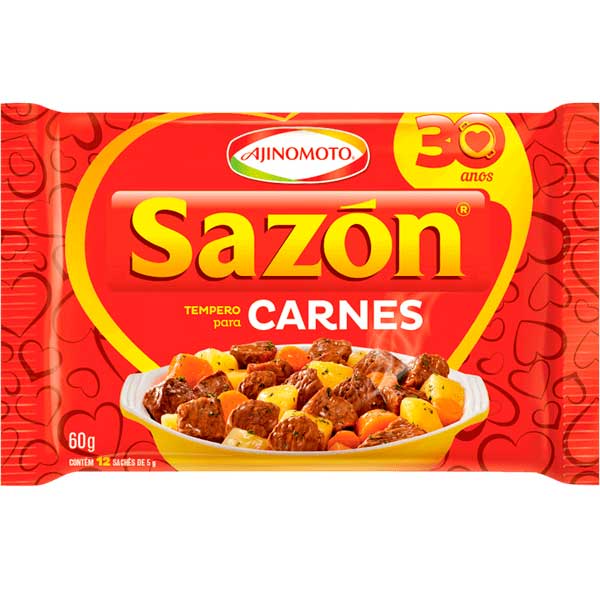 TEMPERO EM PO SAZON 60G VERMELHO CARNES 