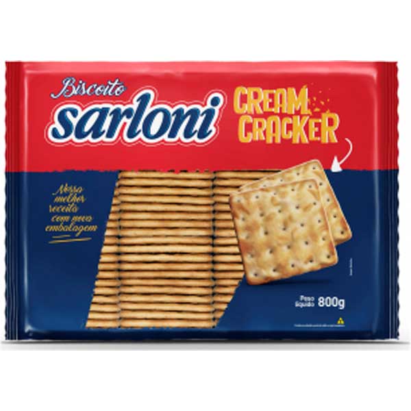 BISCOITO SARLONI 800G CREAM CRACKER