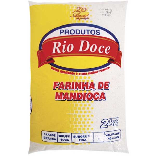 FARINHA DE MANDIOCA BRANCA TP 2 RIO DOCE 2KG