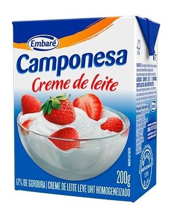 CREME DE LEITE TP  200G CAMPONESA 17%G