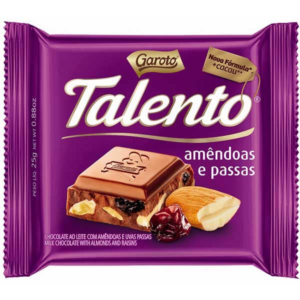 CHOCOLATE GAROTO TALENTO  25G AMENDOAS