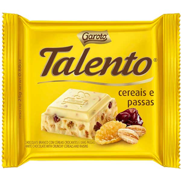 CHOCOLATE GAROTO TALENTO  25G BRANCO