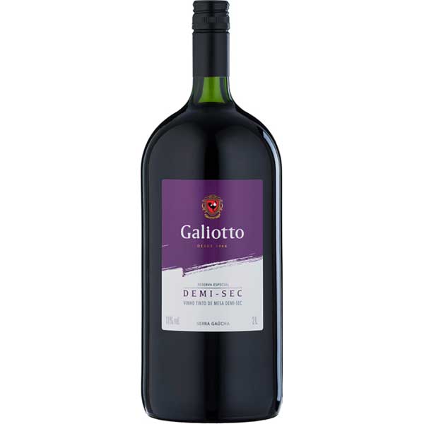 VINHO GALIOTTO 2L TINTO DEMI-SECO