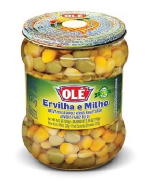 DUETO VIDRO 170G ERVILHA/MILHO OLÉ