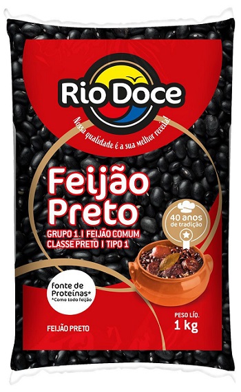 FEIJAO PRETO RIO DOCE T1 1KG