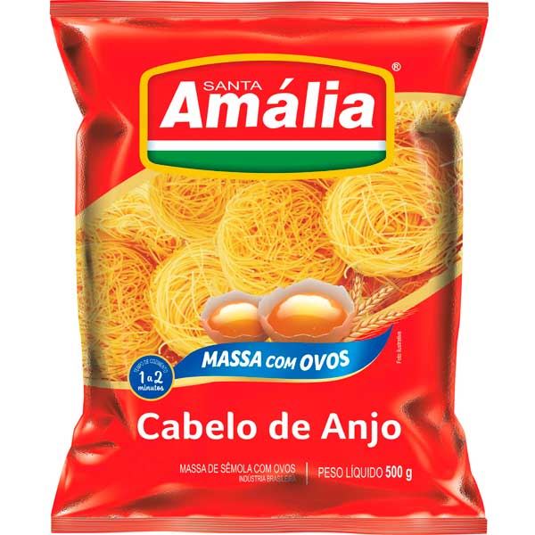 MACARRAO SANTA AMALIA COM OVOS 500G CABELO DE ANJO 
