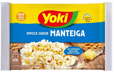 PIPOCA DE MICROONDAS YOKI 100G MANTEIGA  PIPOCA DE MICROONDAS YOKI 100G MANTEIGA