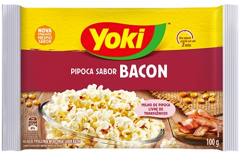 PIPOCA DE MICROONDAS YOKI 100G BACON 