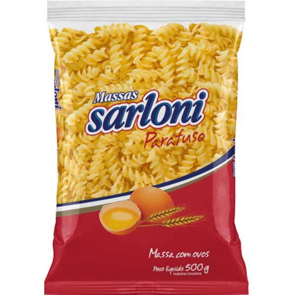 MACARRAO COM OVOS SARLONI  500G PARAFUSO