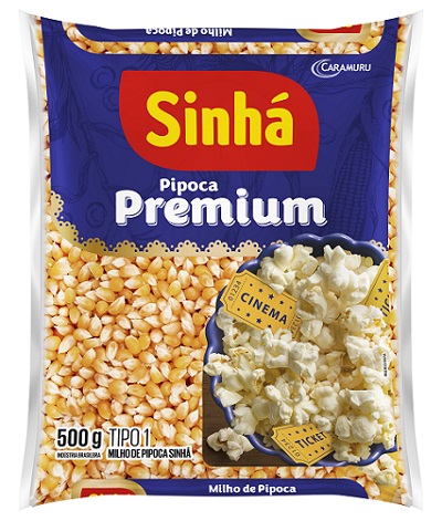 MILHO DE PIPOCA PACOTE 500G SINHA PREMIUM  