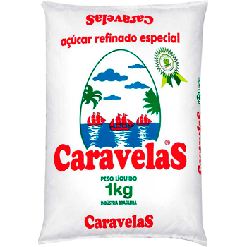 AÇÚCAR REFINADO CARAVELAS 1KG AÇÚCAR REFINADO CARAVELAS 1KG