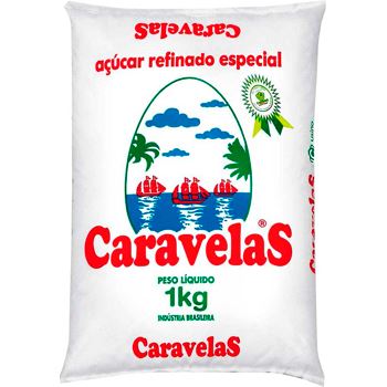 ACUCAR REFINADO CARAVELAS 1KG 