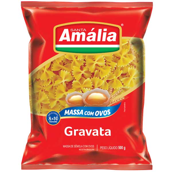 MACARRAO SANTA AMALIA COM OVOS 500G GRAVATA  MACARRAO SANTA AMALIA COM OVOS 500G GRAVATA