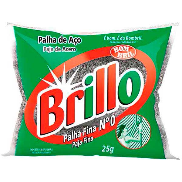 PALHA DE ACO BRILLO Nº 0 FINA 25G PALHA DE ACO BRILLO Nº 0 FINA 25G