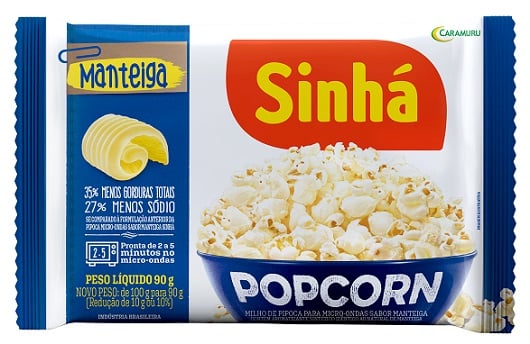 PIPOCA MICROONDAS SINHA 90G MANTEIGA