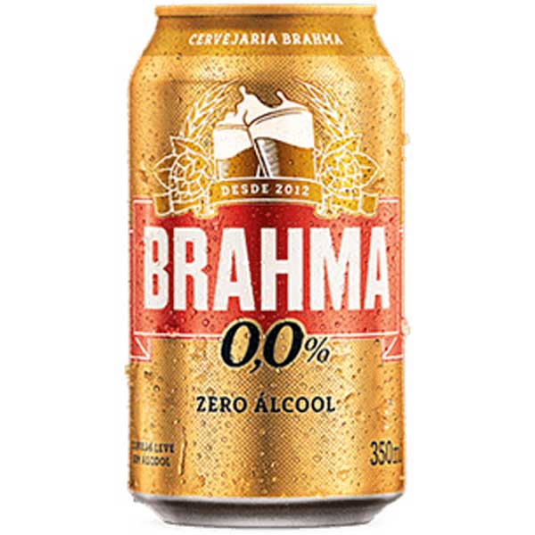 CERVEJA LATA 350ML BRAHMA ZERO ALCOOL CERVEJA LATA 350ML BRAHMA ZERO ALCOOL