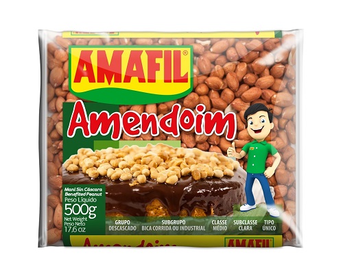 AMENDOIM CRU 500G BRANCO AMAFIL 