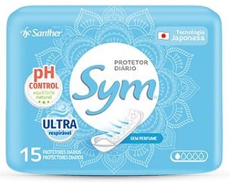 ABSORVENTE SYM PROTEÇÃO DIARIA SEM PERFUME 15UN