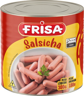 SALSICHA FRISA TIPO VIENA LATA 180G