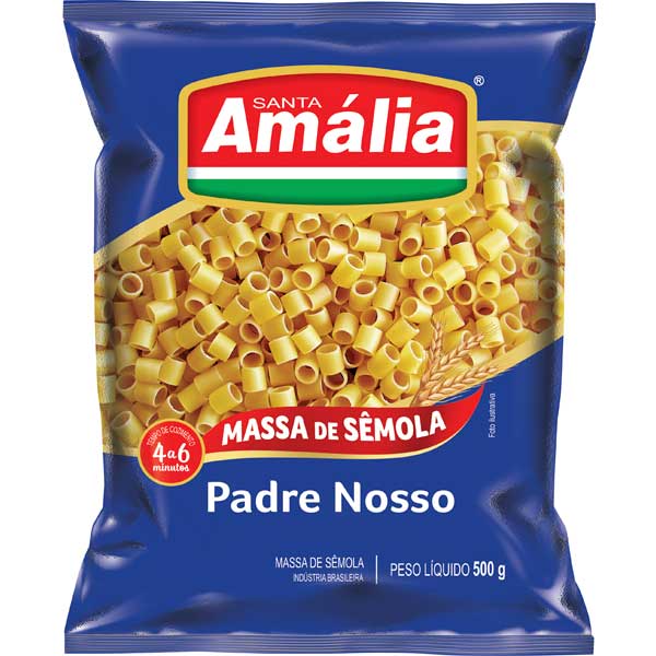 MACARRAO SANTA AMALIA SEMOLA  500G PADRE NOSSO  MACARRAO SANTA AMALIA SEMOLA  500G PADRE NOSSO