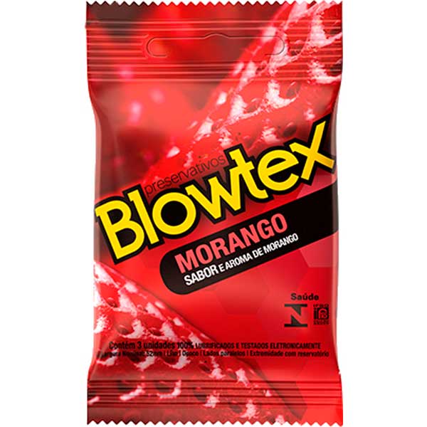 PRESERVATIVO BLOWTEX 3UN MORANGO PRESERVATIVO BLOWTEX 3UN MORANGO