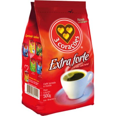 CAFÉ EM PÓ PACOTE 500G 3 CORAÇÕES EXTRA FORTE CAFÉ EM PÓ PACOTE 500G 3 CORAÇÕES EXTRA FORTE