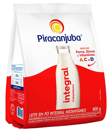 LEITE EM PO PACOTE PIRACANJUBA 800G INTEGRAL INSTANTANEO