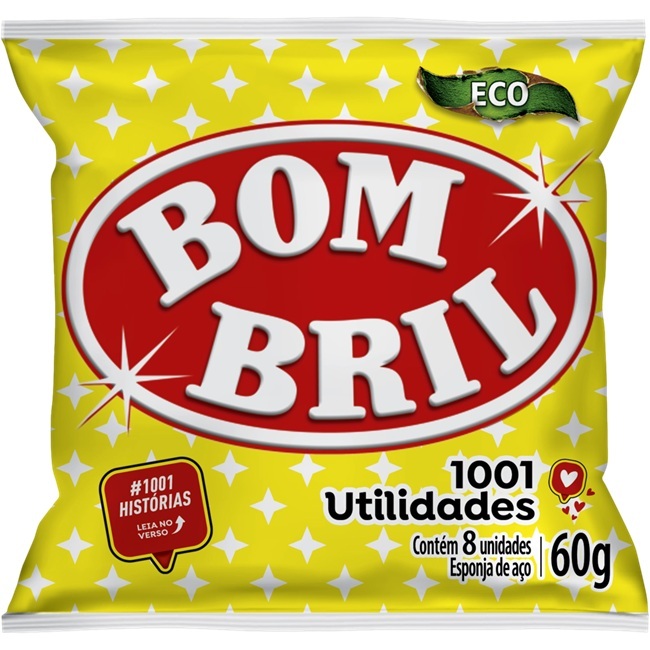 LÃ DE AÇO BOMBRIL 60G 8UN