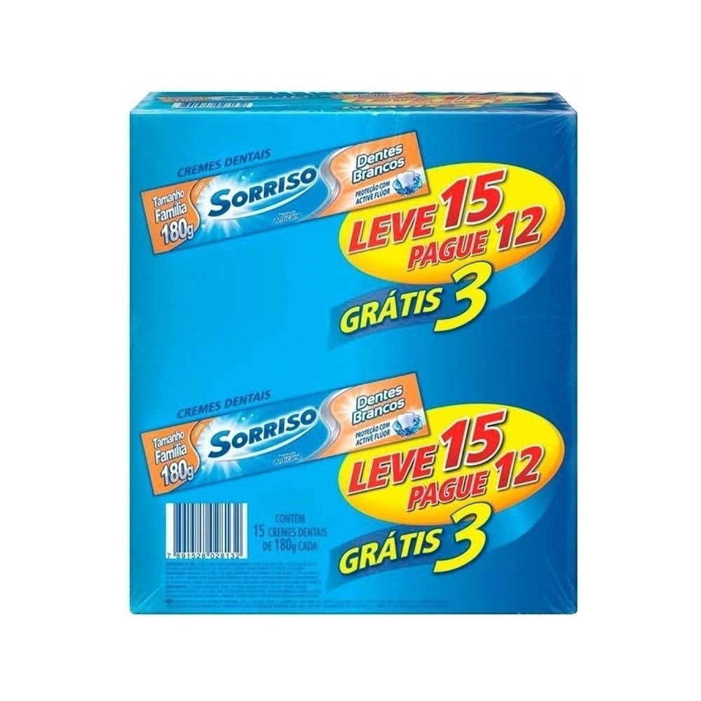 CREME DENTAL SORRISO DENTES BRANCOS 180G LV15 PG12