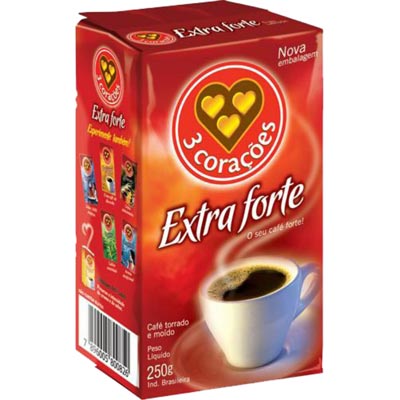 CAFÉ EM PÓ A VÁCUO 250G 3 CORAÇÕES EXTRA FORTE CAFÉ EM PÓ A VÁCUO 250G 3 CORAÇÕES EXTRA FORTE