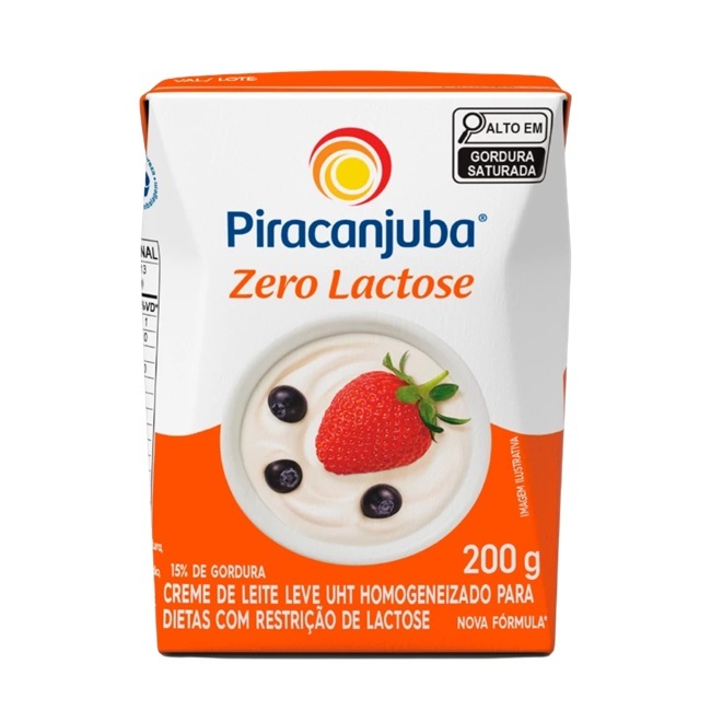 CREME DE LEITE ZERO LACTOSE TP 200ML PIRACANJUBA CREME DE LEITE ZERO LACTOSE TP 200ML PIRACANJUBA