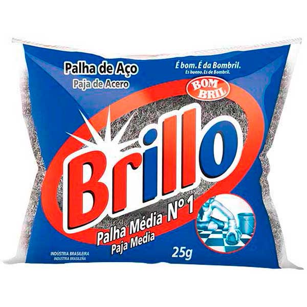 PALHA DE ACO BRILLO Nº 1 MEDIA 25G