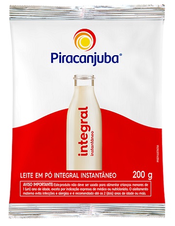 LEITE EM PO PACOTE PIRACANJUBA  200G INTEGRAL INSTANTANEO