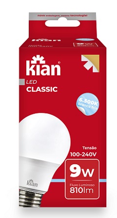 LAMPADA LED CLASSIC KIAN 09W BIVOLT A60