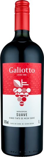 VINHO GALIOTTO 1L TINTO SUAVE 