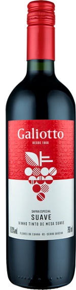 VINHO GALIOTTO 750ML TINTO SUAVE