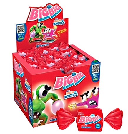 CHICLE BIG BIG MORANGO 315G C/100