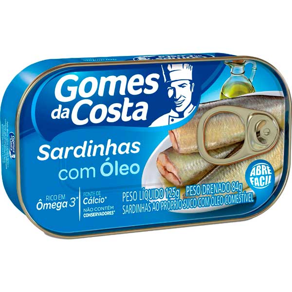 SARDINHA GOMES DA COSTA 125G EM OLEO COMEST