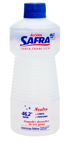 ALCOOL LIQUIDO 46,2 G TRADICIONAL  500ML SAFRA NEUTRO