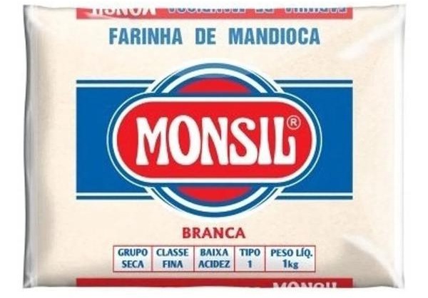 FARINHA DE MANDIOCA BRANCA TP 2 MONSIL 1KG FINA