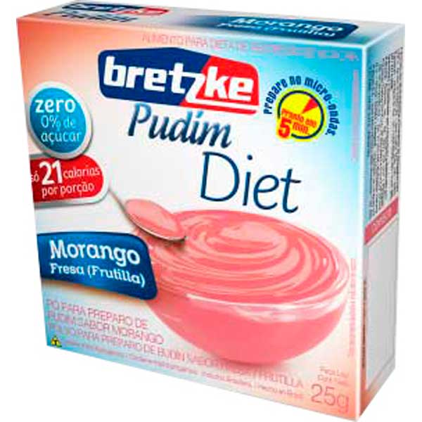 PUDIM DIET BRETZKE 25G MORANGO