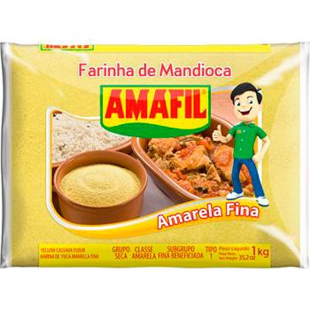 FARINHA DE MANDIOCA AMARELA FINA AMAFIL1KG