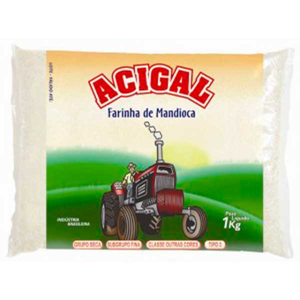 FARINHA DE MANDIOCA BRANCA ACIGAL 1KG